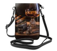 Kleine Handy-Geldbörse, 19,3 x 12,4 cm, YYHWHJDE Zigarren- und Whisky-Muster, modisch, praktisch und multifunktional für Wandern, Camping, Einkaufen, Reisen