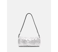 Kleine Hobo-Bag mit Metallic-Finish silber