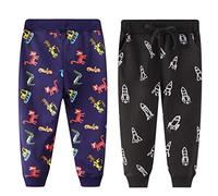 Kleine Jungen Hose niedlich Cartoon gedruckt lässig Stricken elastische Hosen Kleinkind Junge weiche Baumwolle Sweatpants