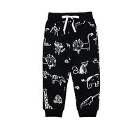 Kleine Jungen Hose niedlich Cartoon gedruckt lässig Stricken elastische Hosen Kleinkind Junge weiche Baumwolle Sweatpants