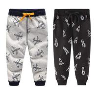 Kleine Jungen Hose niedlich Cartoon gedruckt lässig Stricken elastische Hosen Kleinkind Junge weiche Baumwolle Sweatpants