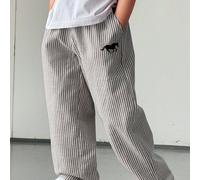 Kleine Jungen Lässig Street Style gestreifte gewebte Cargohose, gerades Bein, leicht & bequem, vielseitig für Ausflüge, Urlaub, Fotografie, Schule, Sp
