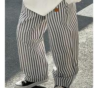 Kleine Jungen Lässig Street Style gestreifte gewebte Cargohose, gerades Bein, leicht & bequem, vielseitig für Ausflüge, Urlaub, Fotografie, Schule, Sp