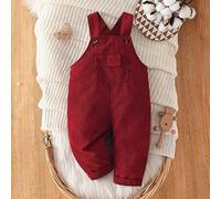 Kleine Jungen Schwarze Cord-Hosenträger-Hose, Lässige Cargo-Stil Vintage Taschen Latzhose, Jungen Lässige vielseitige Hose für mehrere Jahreszeiten