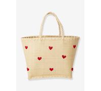 Kleine Kinder Korbtasche DARLING HEARTS rice, Bast beige