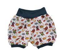 Kleine Könige Kurze Pumphose Baby Jungen Shorts · Modell Marvel Superman Superheld grau, Marine · Ökotex 100 Zertifiziert · Größe 110/116