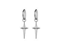 Kleine Kreolen für Männer und Frauen, Punk-Kreuz-Stern, aus Edelstahl, minimalistisch, personalisierbar, einfache Scharnier-Creolen, baumelnd, Hip-Hop, leicht, Piercing, Modeschmuck, Geschenke,