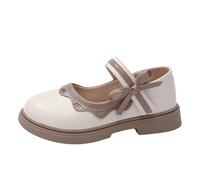 Kleine Lederschuhe Babyschuhe 1 bis 3 Jahre alt Frühling und Herbst Mädchen Sandalen Sandalen für Mädchen Größe 1, beige, 8.5 UK Child 3X-Narrow