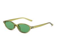 Kleine ovale Sonnenbrille, UV400-Filter, mehrere Farboptionen, für Damen und Herren, reduziert Blendungen, Substanz-Sonnenbrille