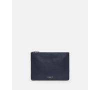 Kleine Pouch aus Nappaleder blau