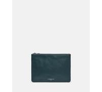 Kleine Pouch aus Nappaleder petrol
