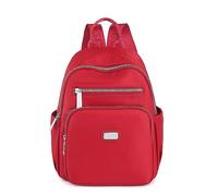 Kleine Rucksack Für Damen Mädchen Nylon Wasserdicht Lässiger Tagesrucksack Schultaschen Anti Diebstahl Rot