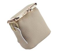 Kleine Schmuckschatulle aus Leder, Vintage-Münzgeldbörse mit sicherem Verschluss, für Ohrringe, Halsketten, Organizer, geeignet für modische Frauen, Leder, kleine Schmuckschatulle, Grau (Elephant Grey