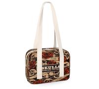 Kleine Sporttasche mit Totenköpfen und Totenköpfen, Vintage-Stil, leicht, lässig, Reisen, Sport, Organizer, Tasche für Kinder, Mädchen, Jungen, Damen, Herren