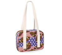 Kleine Sporttasche mit USA-Flagge, Fußball, Mini-Turnbeutel, leicht, lässig, Reisen, Sport, Organizer, Tasche für Kinder, Mädchen, Jungen, Damen, Herren