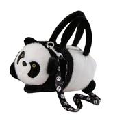 Kleine Umhängetasche aus Plüsch, mit abnehmbarem Schultergurt, für Damen, Mädchen, Einkaufen, Dating, Reisen, Reisen, Panda schwarz und weiß, One size