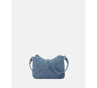Kleine Umhängetasche aus Veloursleder blau