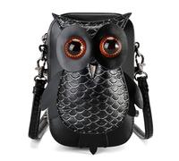 Kleine Umhängetasche, Handy-Schultertasche, Geldbörse, niedliche Eule, Handtasche, Retro-Renaissance-Festival, Zubehör, Gothic-Stil, Gürteltasche, Braun