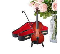 Kleine Violinen Miniatur, handgefertigt, realistische Holzgeige | das kleinste Musikinstrument-Modell der Welt | Zubehör oder Schlüsselanhänger | einzigartiges lustiges Geschenk für Musiker Musikfans