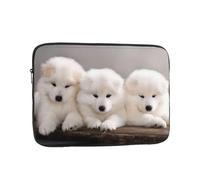 Kleine weiße Hunde Muster Muster Muster 13 Zoll Laptoptasche, innere Schutzhülle, tragbar und geeignet für Geschäftsreisen oder Reisen