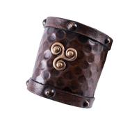 Kleiner Armschützer aus Leder mit Keltischem Triskel-Motiv