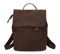 Kleiner Damen City-Rucksack Mademoiselle.M MR8 4 Liter, Hauptfach mit Magnet-Verschlussklappe & Reißverschluss, Geheimfach, gepolstertes Tablet-Fach, Handtragegriff, Rückenpolsterung (nubuk-espresso)