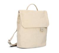 Kleiner Damen City-Rucksack Mademoiselle.M MR8 4 Liter, Hauptfach mit Magnet-Verschlussklappe und Reißverschluss, Geheimfach, gepolstertes Tablet-Fach, Handtragegriff, Rückenpolsterung (cord-creme)