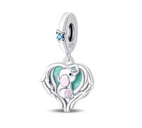 Kleiner Elefant Anhänger Charm, Perlenarmband Charm, Fit für 3mm-4,5mm Armbänder