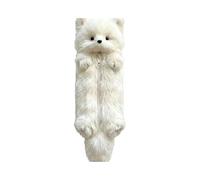 Kleiner Hund FedermäPpchen, Federmäppchen, Plüsch-Federmäppchen Tiermotiv, Bleistift-Taschen, Schreibwaren-Organizer, Dauerhaftem Polyester Füllung, Schreibwaren-Tasche fürBüroartikel (Weiß)