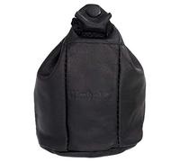 Kleiner Lederbeutel mit Kordelzug & Druckknopfverschluss aus besonders weichem Rind-Nappaleder Geldsäckchen Mini Geldbörse Münzbörse Minibörse Tabakbeutel Kleingeldbörse Leder Ø 7,5 cm Farbe schwarz