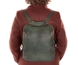 Kleiner Lederrucksack, grün. . Harold´S Lederwaren