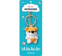 Kleiner Mutmacher, Schlüsselanhänger Hund: Ich bin bei dir! | Bag Charm und Glücksbringer zur Einschulung. Geschenk für den Schulstart, für Jungen und Mädchen