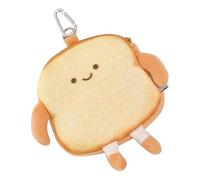Kleingeldbörse aus Plüsch | Toastgeldhalter mit Reißverschluss - Plüsch-Rucksack-Anhänger, niedliche Münztasche, kleine Geldbörse für Frauen und Mädchen, Happy Toast, Refer to Description, Unisex