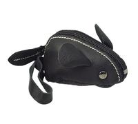 Kleingeldbörse Maus Shape aus Leder,Schmuckbeutel Münzgeldbörse,Schlüsseletui/Schlüsselmäppchen,Mini Münzbörse Münzbeutel Schlüsseltasche,Bargeld für Frauen Kinder Mädchen (Schwarz)