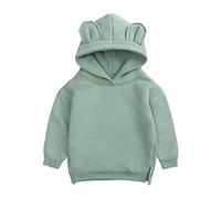 Kleinkind Hoodie Top Jungen Sweatshirt Kleinkind Baby Solid Mädchen süße Ohr Jungen Tops Sweatshirt Junge 86 (Green, 9-12 Months)