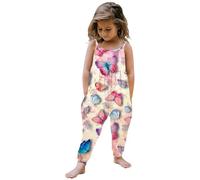 Kleinkind Mädchen Jumpsuit Overall,Tupfen Bedrucktes Kinderoverall Kinderbekleidung,Sommer Ärmellos Strampler Spielanzug,Baby Kinder Strap Romper Kleidung (Z1-a005, 12-18 Months)