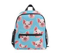 Kleinkind Rucksack für Jungen Mädchen, niedliche rosa Schweineohren, blau, kleine Vorschulrucksäcke mit Namensschild, Niedliche rosa Schweineohren, blau, 3-5 Years, Niedliche Rucksäcke