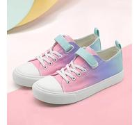 Kleinkindschuhe für Jungen und Mädchen, niedrige Oberteile, lässige Canvas-Sneaker, klassisch, zum Reinschlüpfen, verstellbarer Riemen, Schnürung, bequem, leicht, Laufschuhe, Wanderschuhe
