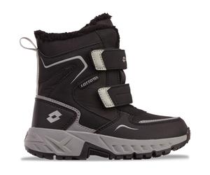 Klettboot LOTTO, Mädchen, Gr. 29, schwarz (schwarz, grau), Synthetik, mehrfarbig, Schuhe, - wasserdicht, windabweisend & atmungsaktiv (47007337-29) schwarz, grau