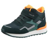 Klettboot SUPERFIT "DASH WMS: Mittel", Mädchen, Gr. 35, orange (dunkelgrün, orange), Lederimitat, Polyester, Veloursleder, Schuhe, High Top Sneaker mit GORE TEX, Größenschablone zum Download (85388764