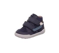 Klettboot SUPERFIT "SUPERFREE 2.0, WMS: weit", Mädchen, Gr. 28, blau, weiß, Nubukleder, Textil, Veloursleder, kontrastfarbene Details, Schuhe, Outdoorboots, mit Klettverschlüssen, Größenschablone zum