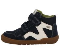 Kletterschuh LURCHI "Jarven Barefoot TEX", Kinder, Gr. 26, blau (navy, weiß), Veloursleder, Schuhe Kletterschuh, Klettboots mit TEX, Größenschablone zum Download (97116738-26)