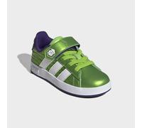 Klettschuh ADIDAS SPORTSWEAR "ADIDAS MARVEL AVENGERS GRAND COURT KIDS", Kinder, Gr. 36, semi solar grün, ftwr weiß, collegiate lila, Synthetik, Schuhe Klettschuh, für Kinder & Jugendliche (91967254-36