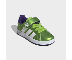 Klettschuh ADIDAS SPORTSWEAR "ADIDAS MARVEL AVENGERS GRAND COURT KIDS", Kinder, Gr. 36, semi solar grün, ftwr weiß, collegiate lila, Synthetik, Schuhe Klettschuh, für Kinder & Jugendliche (91967254-36