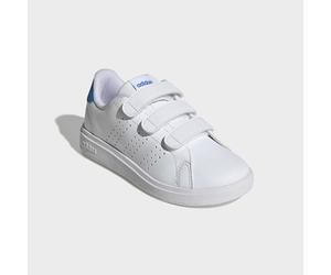 Klettschuh ADIDAS SPORTSWEAR "ADVANTAGE BASE 2.0 KIDS", Mädchen, Gr. 31, cloud weiß, ftwr weiß, lucid ray blau, Synthetik, Schuhe Klettschuh, Design auf den Spuren des adidas Stan Smith, für Kinder &
