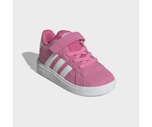 Klettschuh ADIDAS SPORTSWEAR "GRAND COURT 2.0 KIDS", Kinder, Gr. 24, pink fusion, ftwr weiß, ftwr weiß, Leder, Synthetik, Textil, Schuhe Klettschuh, für Kinder, mit Klettverschluss (52351550-24) pink