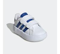 Klettschuh ADIDAS SPORTSWEAR "GRAND COURT 2.0 KIDS", Kinder, Gr. 27, cloud weiß, royal blau, core schwarz, Synthetik, Schuhe Klettschuh, Design auf den Spuren des adidas Superstar, für Kinder (1264380