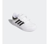 Klettschuh ADIDAS SPORTSWEAR "HOOPS 4.0", Kinder, Gr. 34, schwarz-weiß (cloud weiß, core schwarz, grau two), Synthetik, Schuhe Klettschuh, für Kinder (30523804-34) cloud weiß, core schwarz, grau two