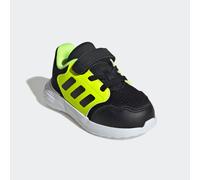 Klettschuh ADIDAS SPORTSWEAR "TENSAUR RUN 3.0 KIDS", Mädchen, Gr. 26, core schwarz, core schwarz, lucid lemon, Synthetik, Textil, Schuhe Klettschuh, für Kinder, mit Klettverschluss (41326509-26) core