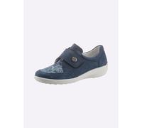 Klettschuh CLASSIC BASICS, Damen, Gr. 39, blau (jeansblau), Nubukleder, Schuhe Klettschuh Slipper (72026505-39) jeansblau